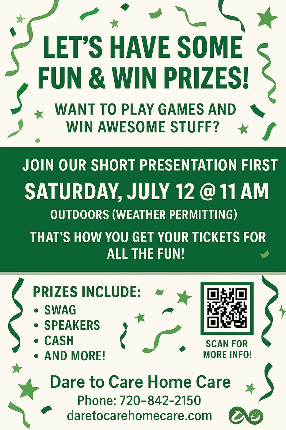 Games & Prizes Flyer