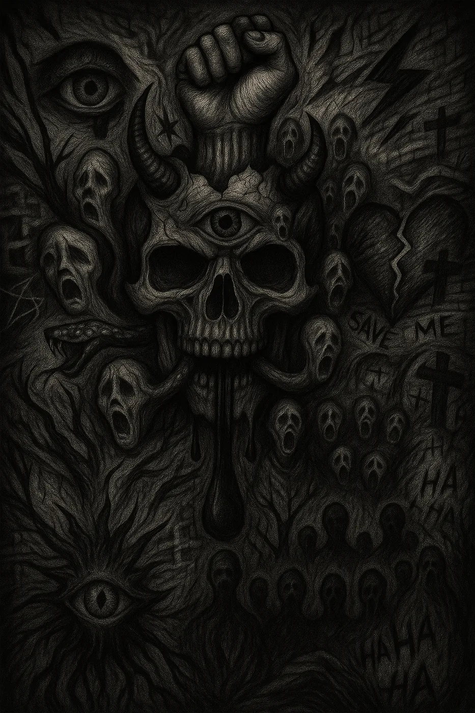 Dark Skull Collage